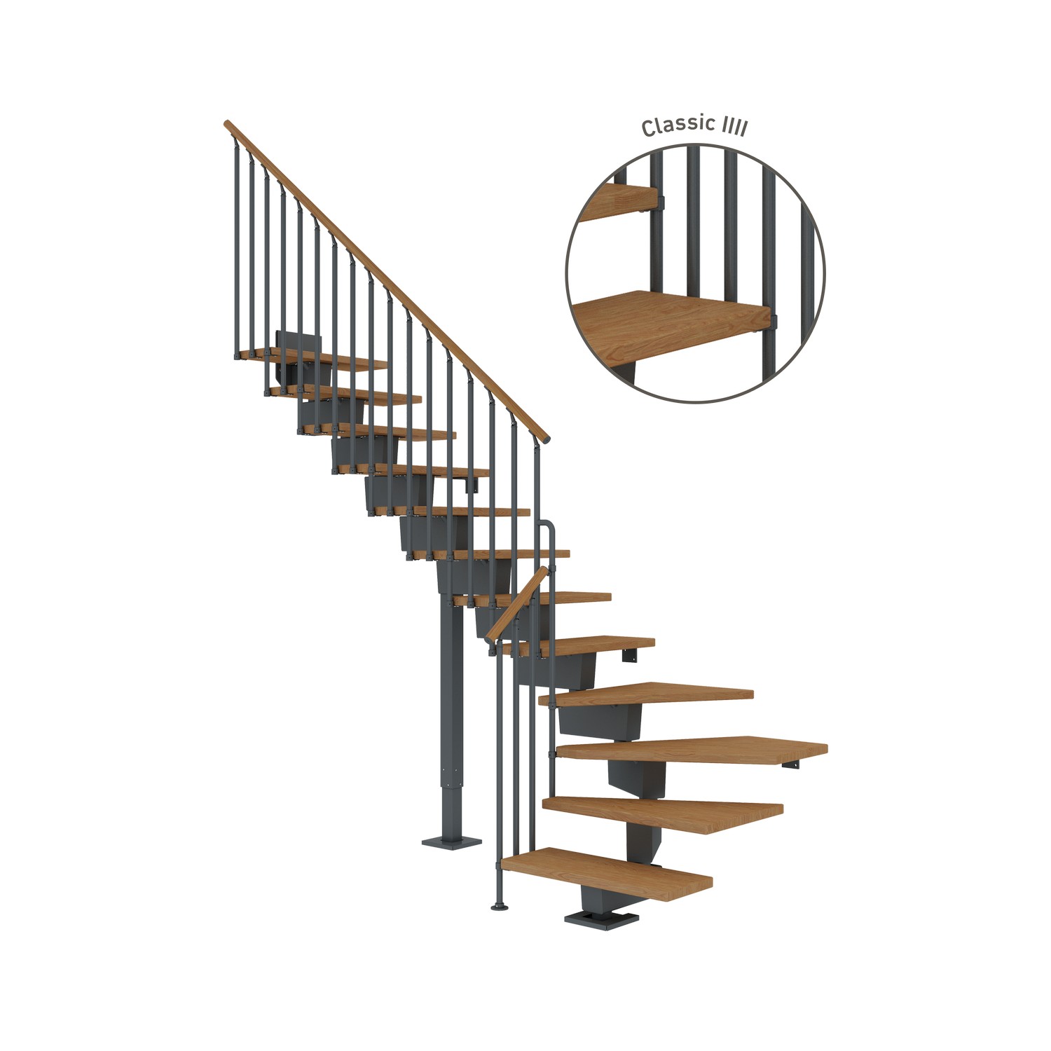 Vinkeltrappa Dolle Dubai Ek Oljad 1/4 Classic IIII