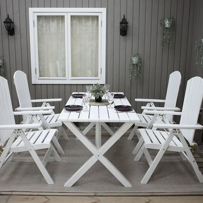 Matgrupp Baltic Garden Scottsdale 150 Med 4 Kungshamn Stolar