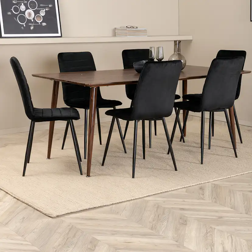 Matgrupp Venture Home Polar med 6 Windu Sammet Stolar
