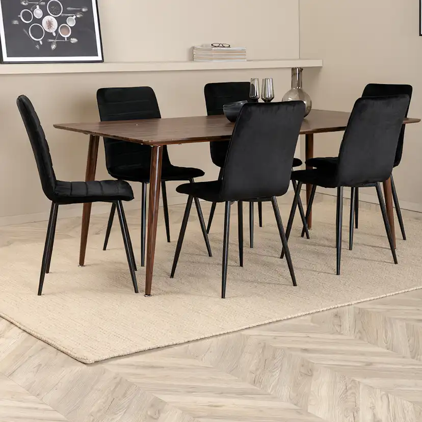 Matgrupp Venture Home Polar med 6 Windu Sammet Stolar