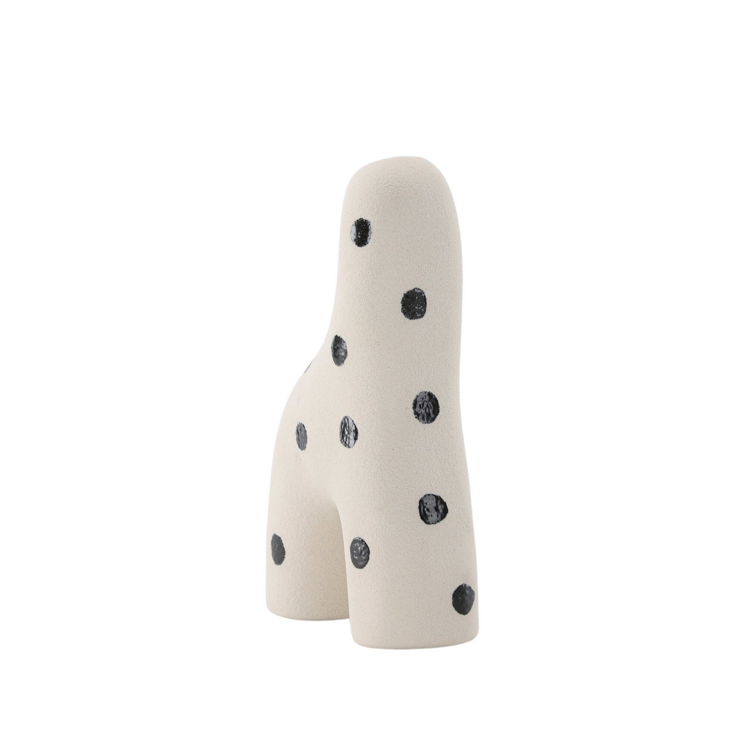 Aya Vase - White/Black Dots - 9*4*16Hcm Vit/Svart