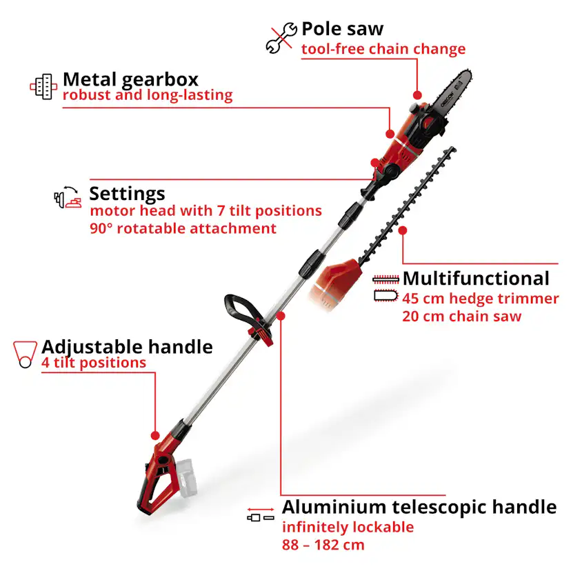 Multimaskin Einhell PXC GE-HC 18 Li T Solo Utan Batteri