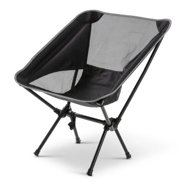 Campingstol Briv Svart Hopfällbar Med Väska
