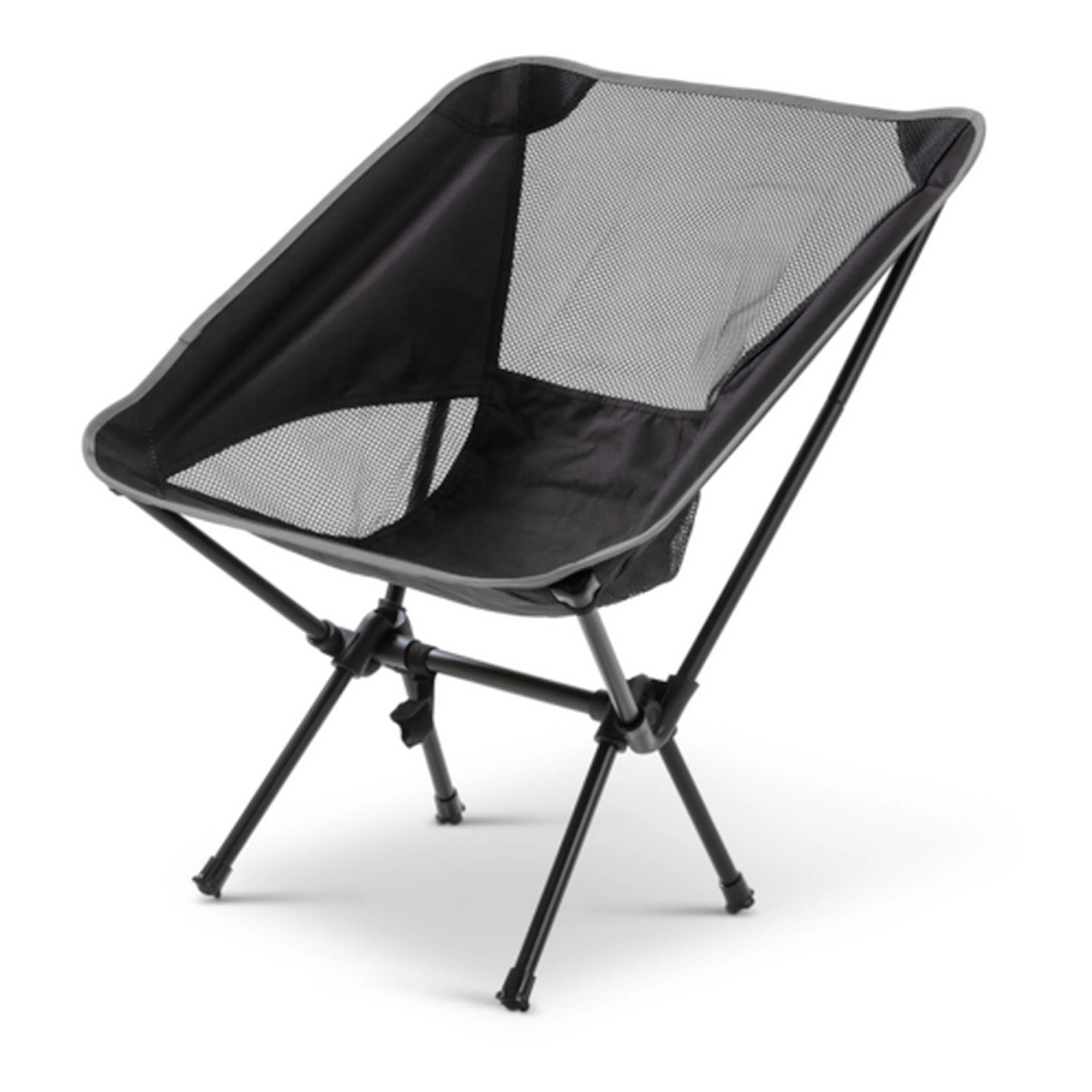 Campingstol Briv Svart Hopfällbar Med Väska