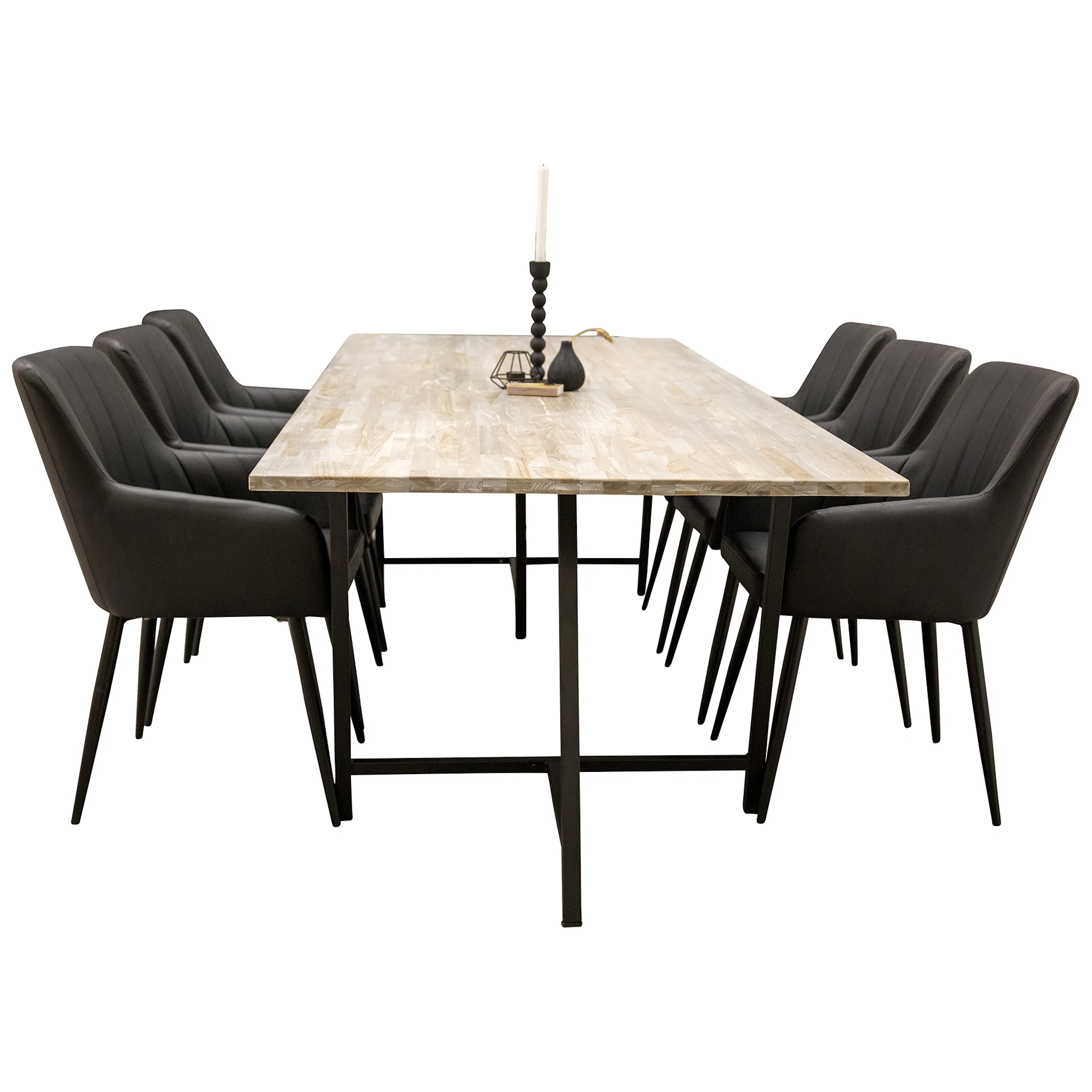 Matgrupp Venture Home Jenni med 6 Corina Stolar Konstläder