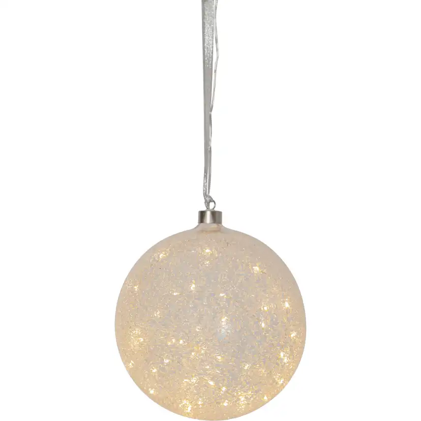 Glass ball snow, 20cm, 50L, ww, LV Höjd: 210 mm