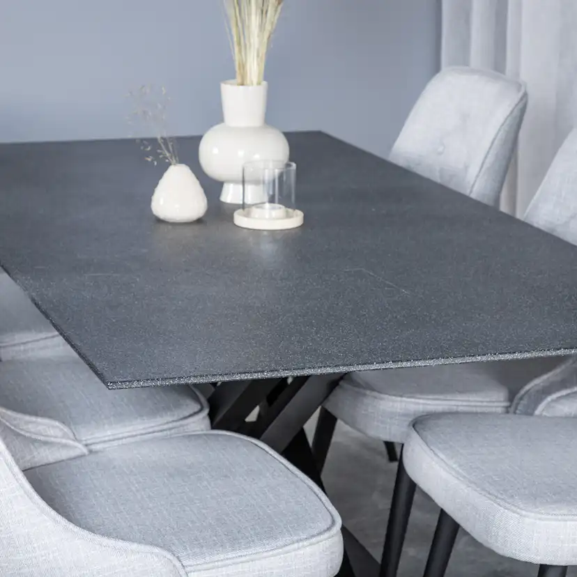 Matgrupp Venture Home Piata med 6 Vera Stolar Polyestertyg