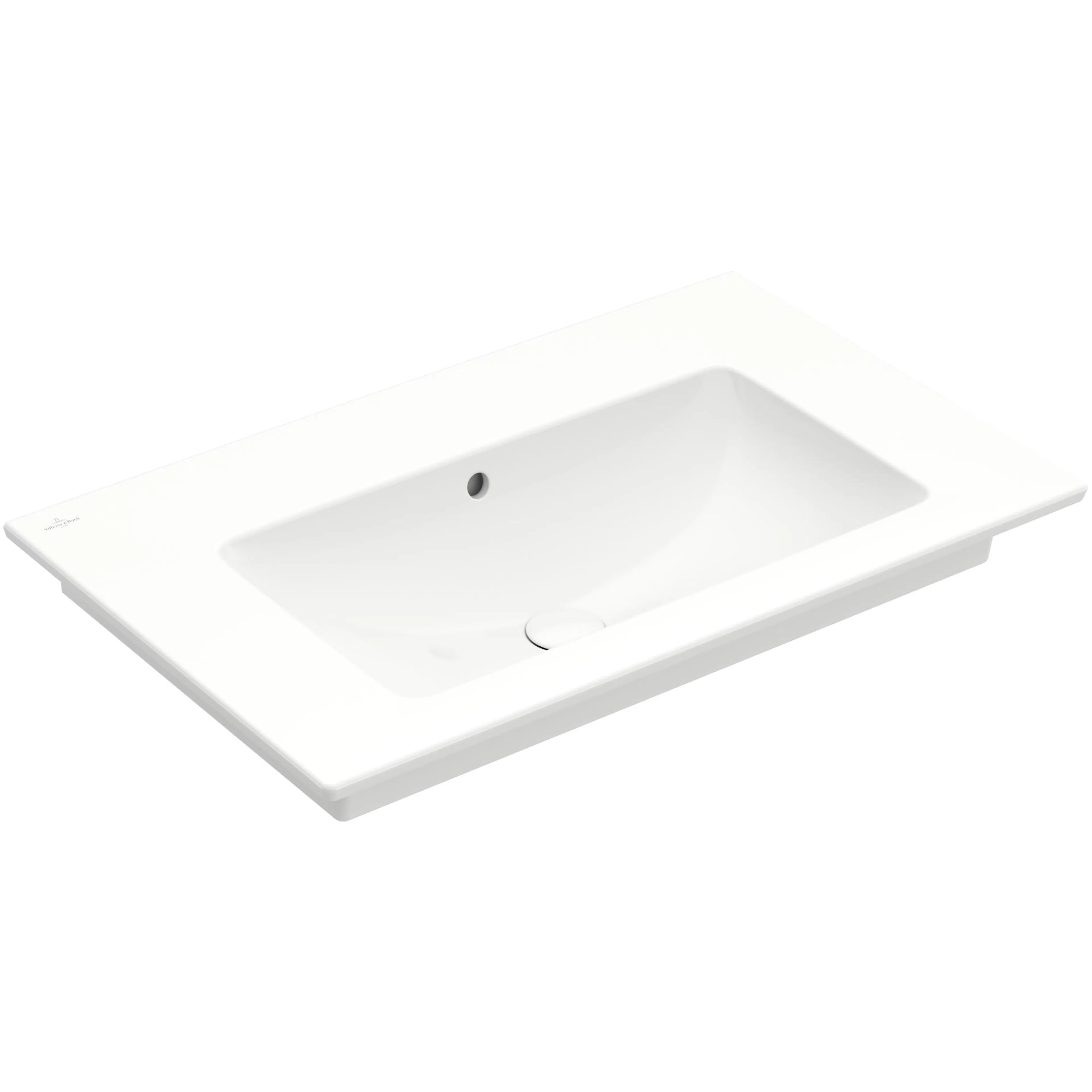 Tvättställ villeroy & Boch Venticello 41048JR1 Vit Alpin CeramicPlus, Med Bräddavlopp, 800 mm, Utan Blandarhål, för Väggmonterad blandare, Tvättställ: Centrerat