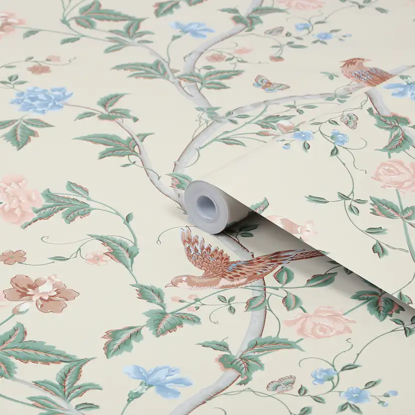 Tapet Laura Ashley Summer Palace Sage / Apricot 120133