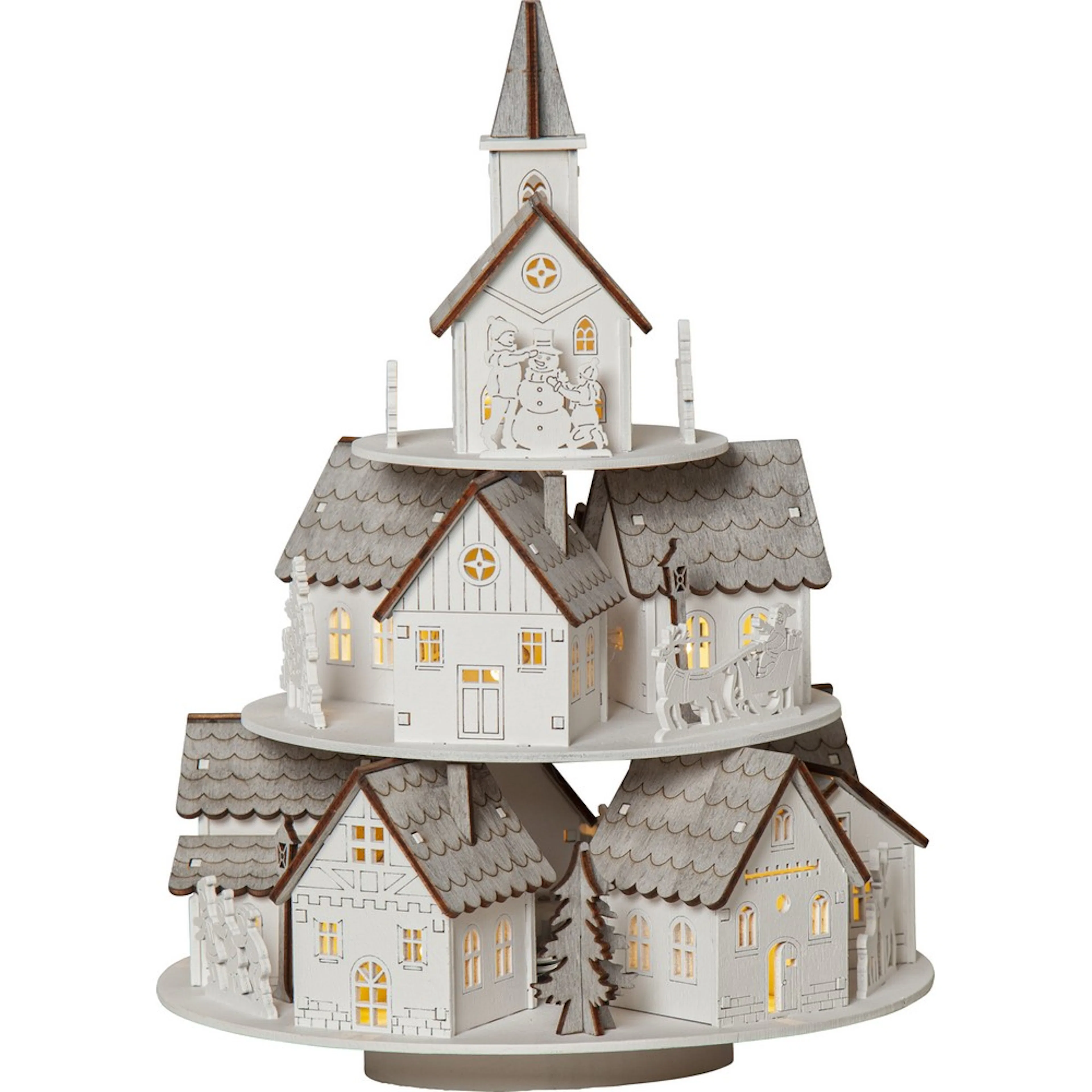 Julby Star Trading Grauberg med Belysning & Musikspel