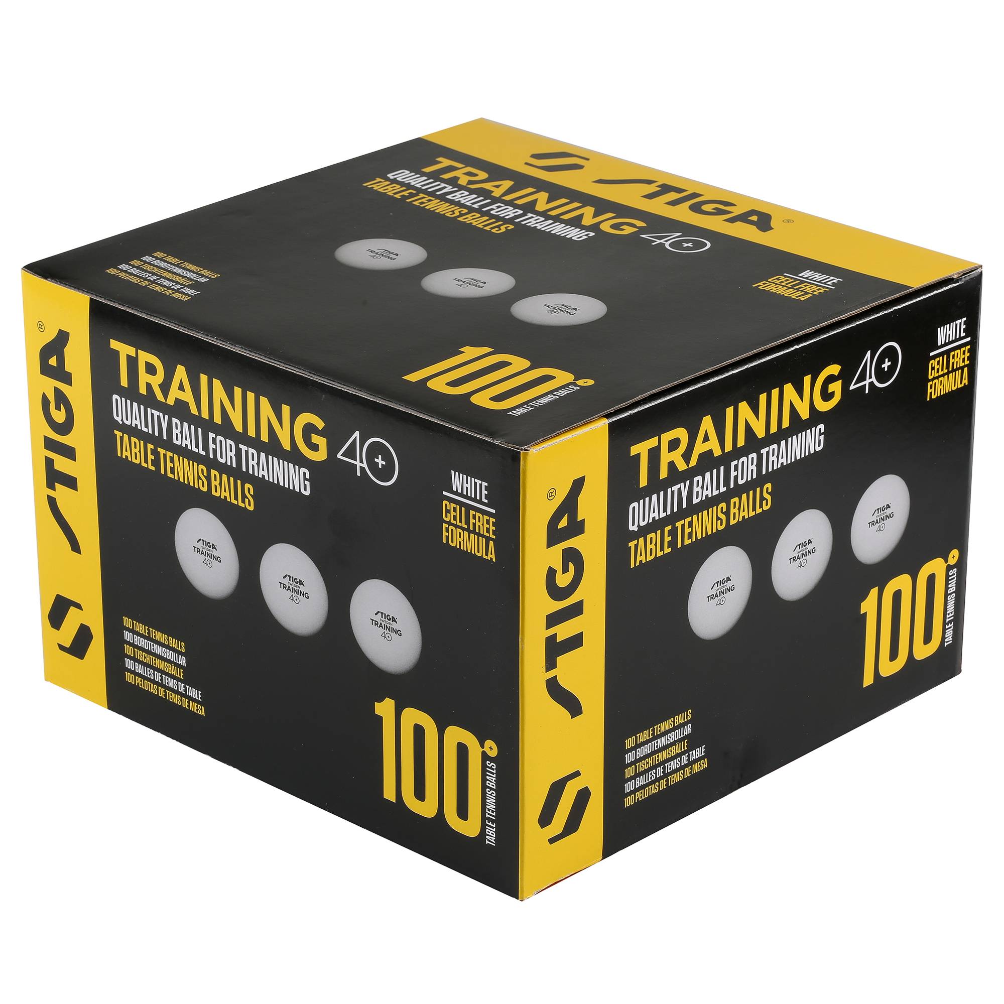 Pingisboll Stiga Sports Training ABS White 100-Pack
