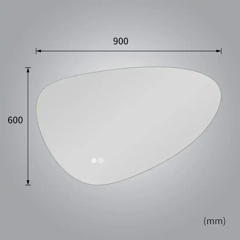 Badrumsspegel Lyfco med LED-Belysning 90x60 cm