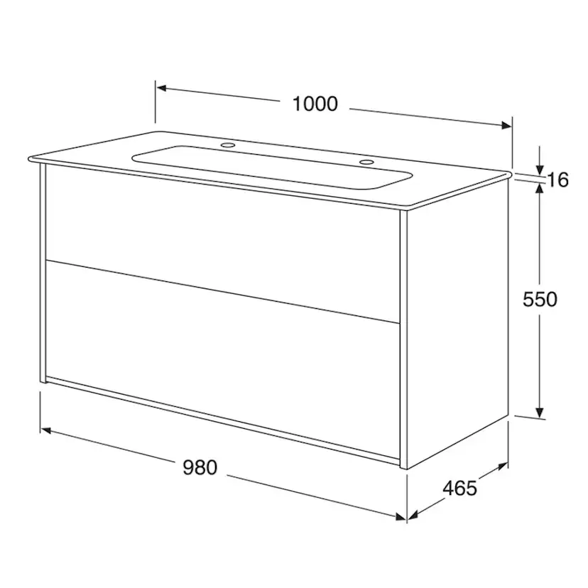 Tvättställsskåp Gustavsberg Artic 100 cm
