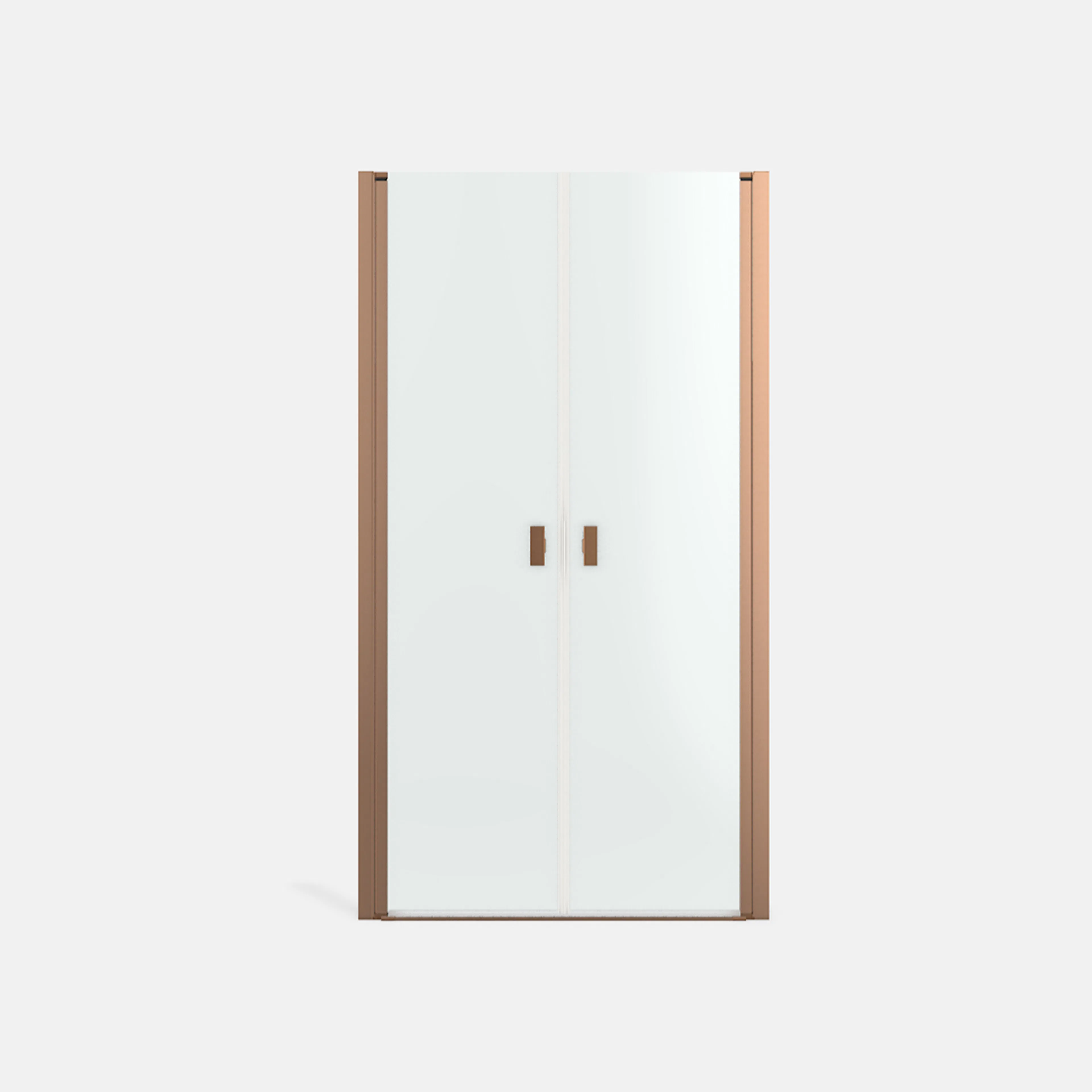 Noma 30 dubbla svängdörrar 1200 mm 6 mm glas med borstade ko Bredd: 1200 mm, Borstad Koppar