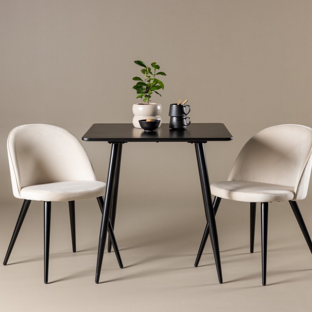 Polar Dining Table 75x75 cm - Black / Black Svart