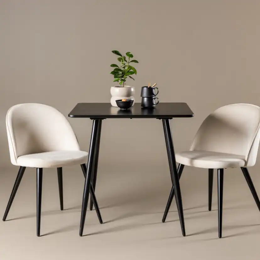Polar Dining Table 75x75 cm - Black / Black Svart