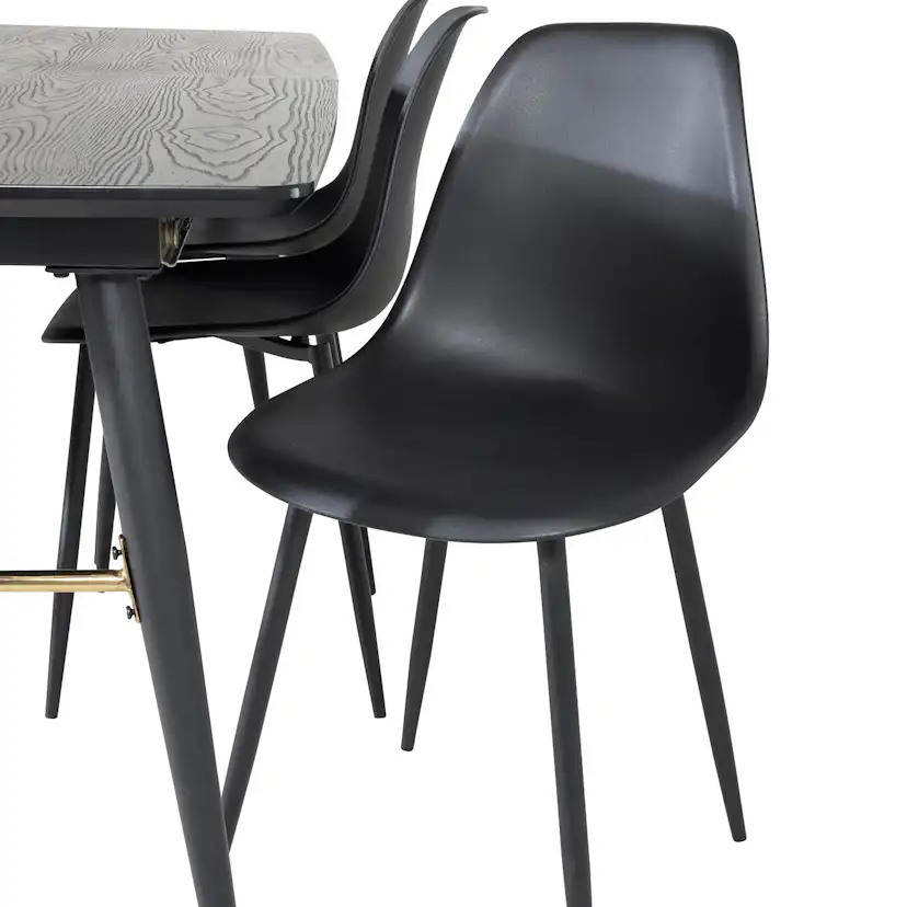 Matgrupp Venture Home Guld med 6 Pop Stolar