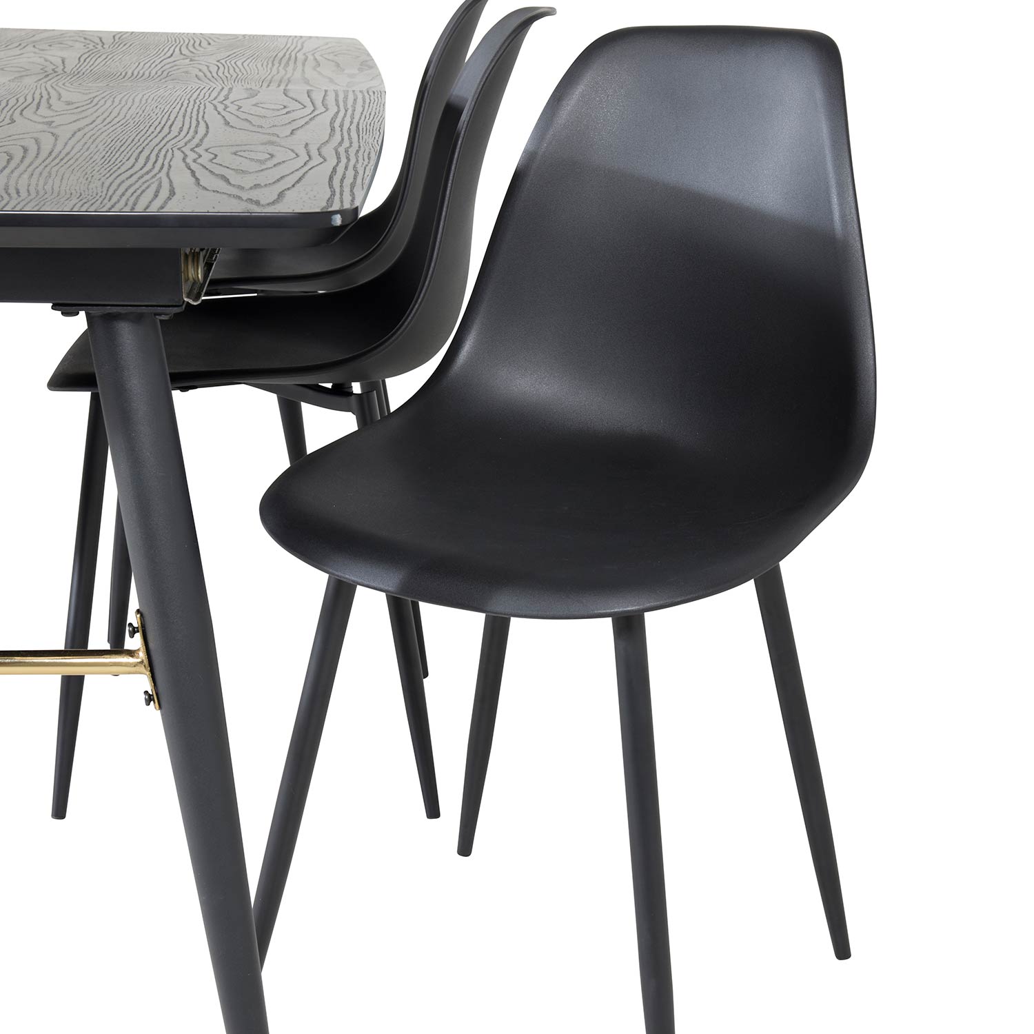 Matgrupp Venture Home Guld med 6 Pop Stolar