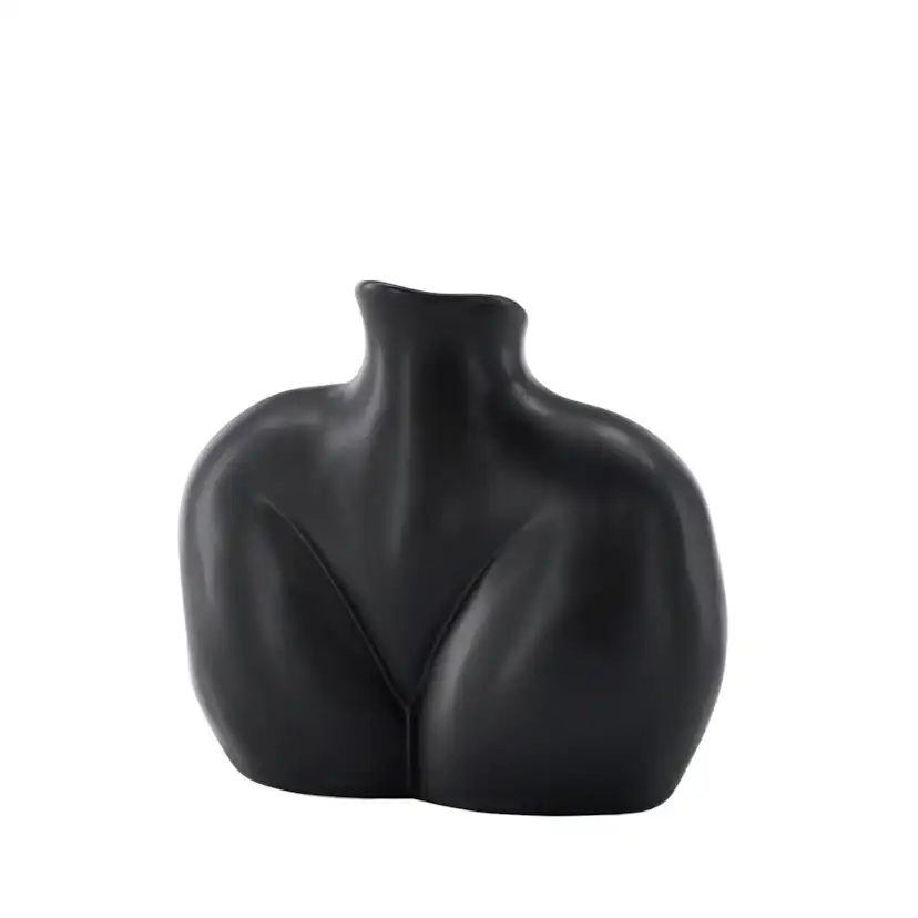 Harvey Vase - Matte Black - 17*10*15Hcm Svart