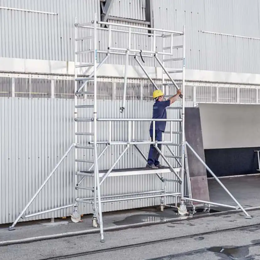 S-Plus Safetyställning 0,75 x 2,50 plh = 2,45 B= 0,75 m x H=2,50 m Platformhöjd= 2,45 m