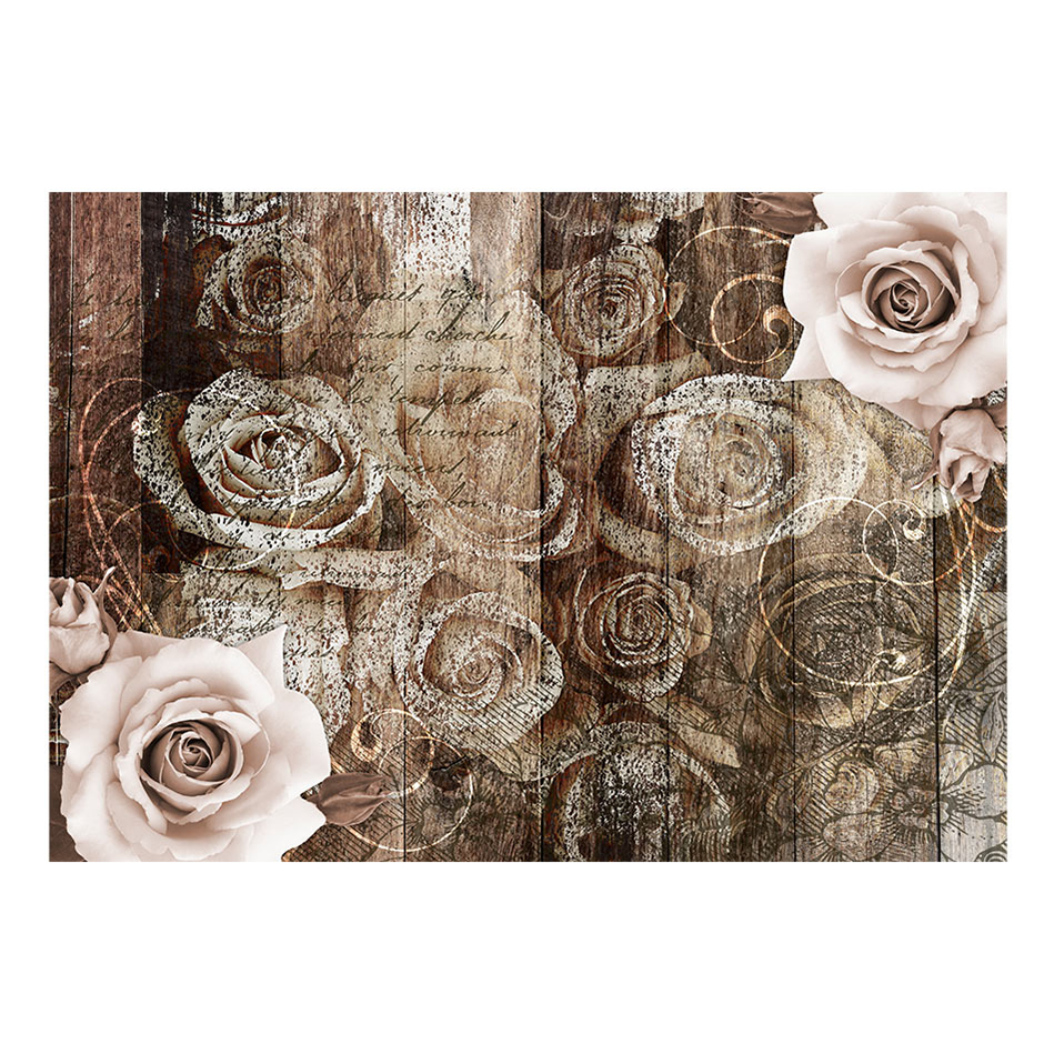 Fototapet Arkiio Old Wood & Roses