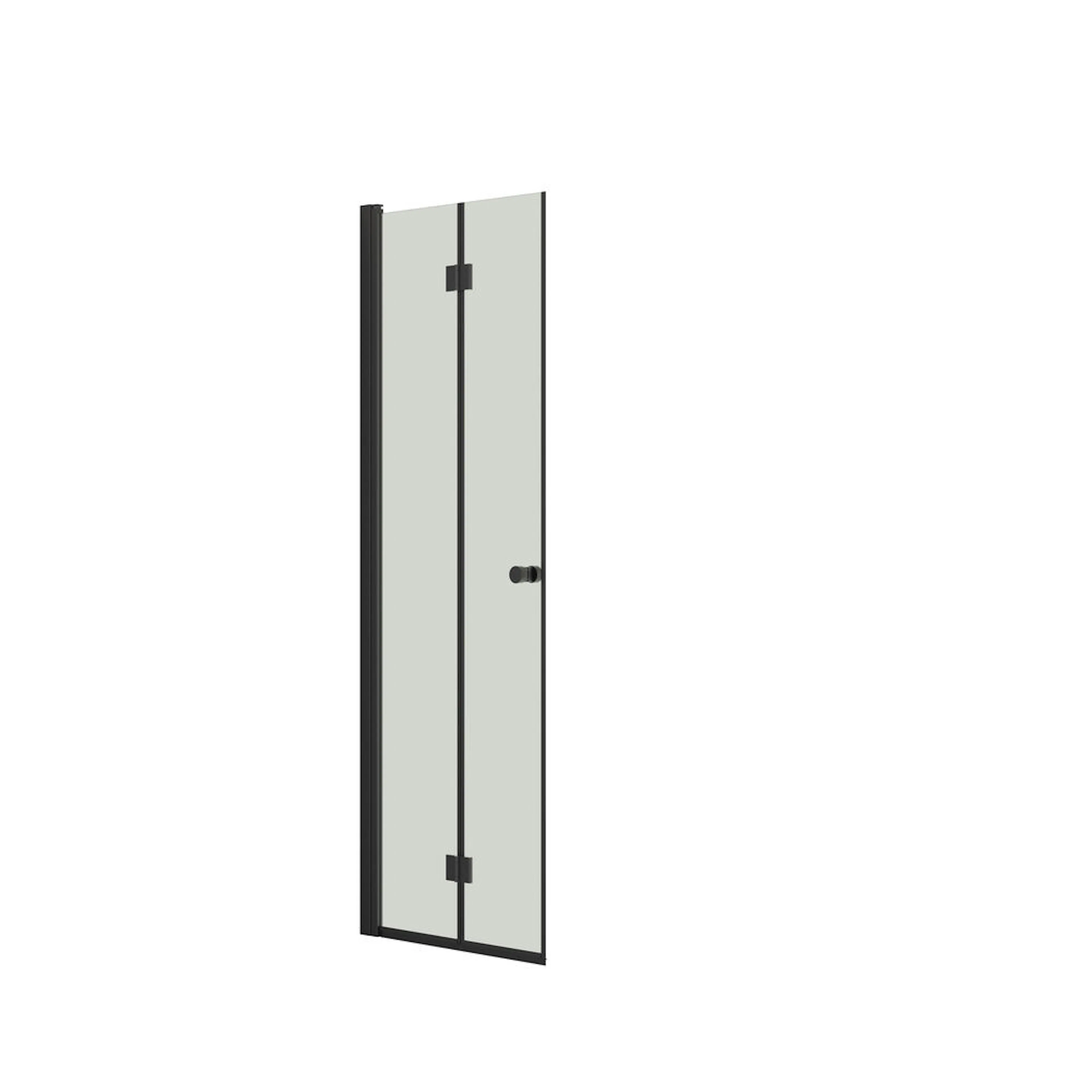 Vikdörr H:200*67-69 cm svart/klarglas 690 mm, Svart