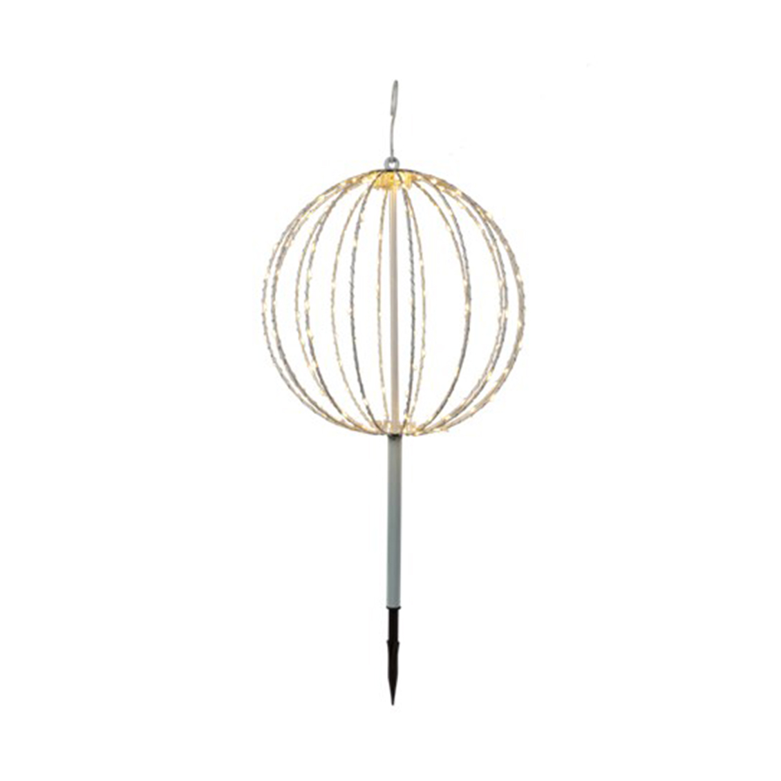 Metallkula vit, 192 LED-lampor Ø30 cm, 230V Vit, ⌀ 30 cm