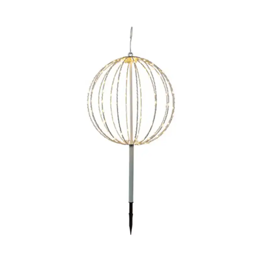 Metallkula vit, 192 LED-lampor Ø30 cm, 230V Vit, ⌀ 30 cm