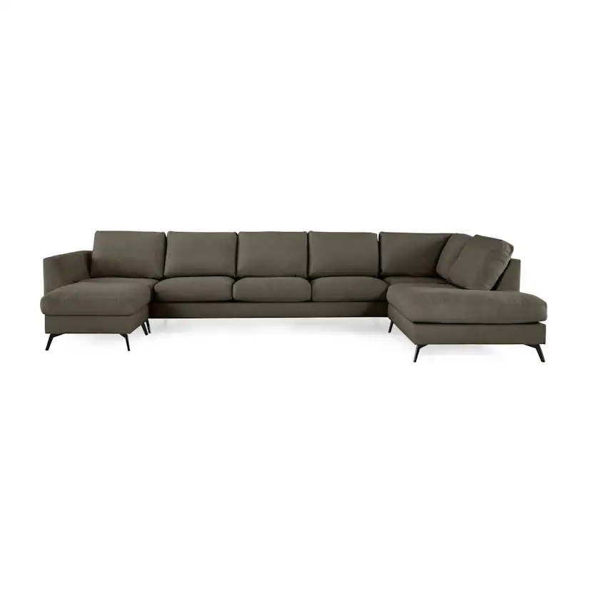 6-sitssoffa Scandinavian Choice Ocean Lyx U-formad med Schäslong 395 cm inkl Fotpall