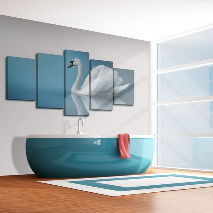 Tavla Arkiio A Swan In Blue