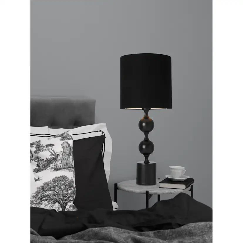 Bordslampa Cottex Prakt H60 cm Metallfot med Textilskärm