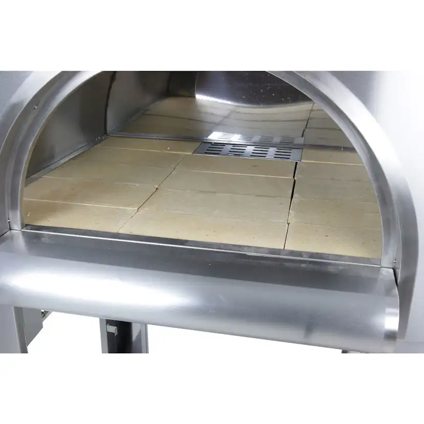 Pizzaugn Metalcraft Milano Vedeldad i Rostfritt Stål med Sidobord