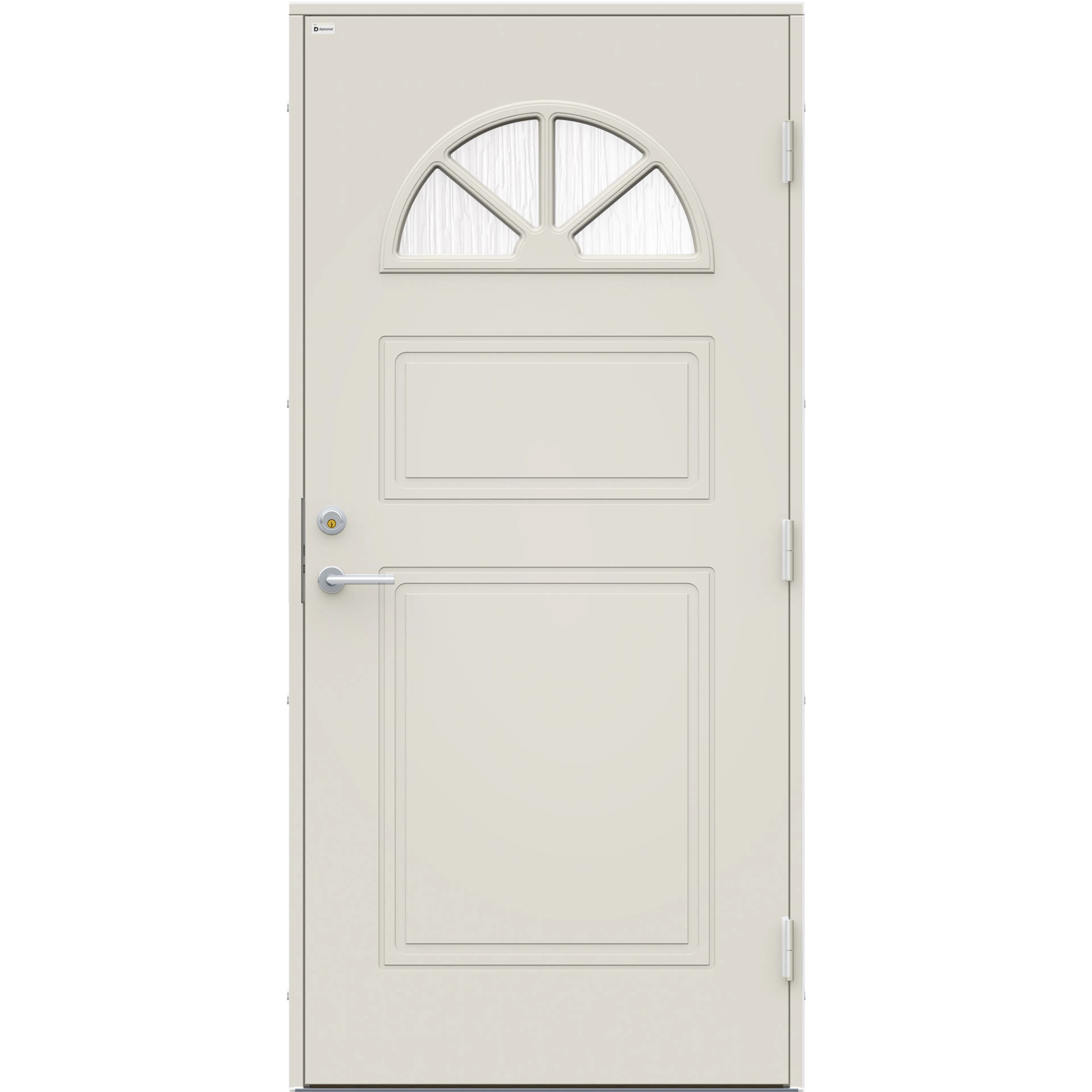 Ytterdörr Hanna Glas H 10x21, S-0502-Y Lagerförd BxH: 100x210 cm, Vit, Högerhängd