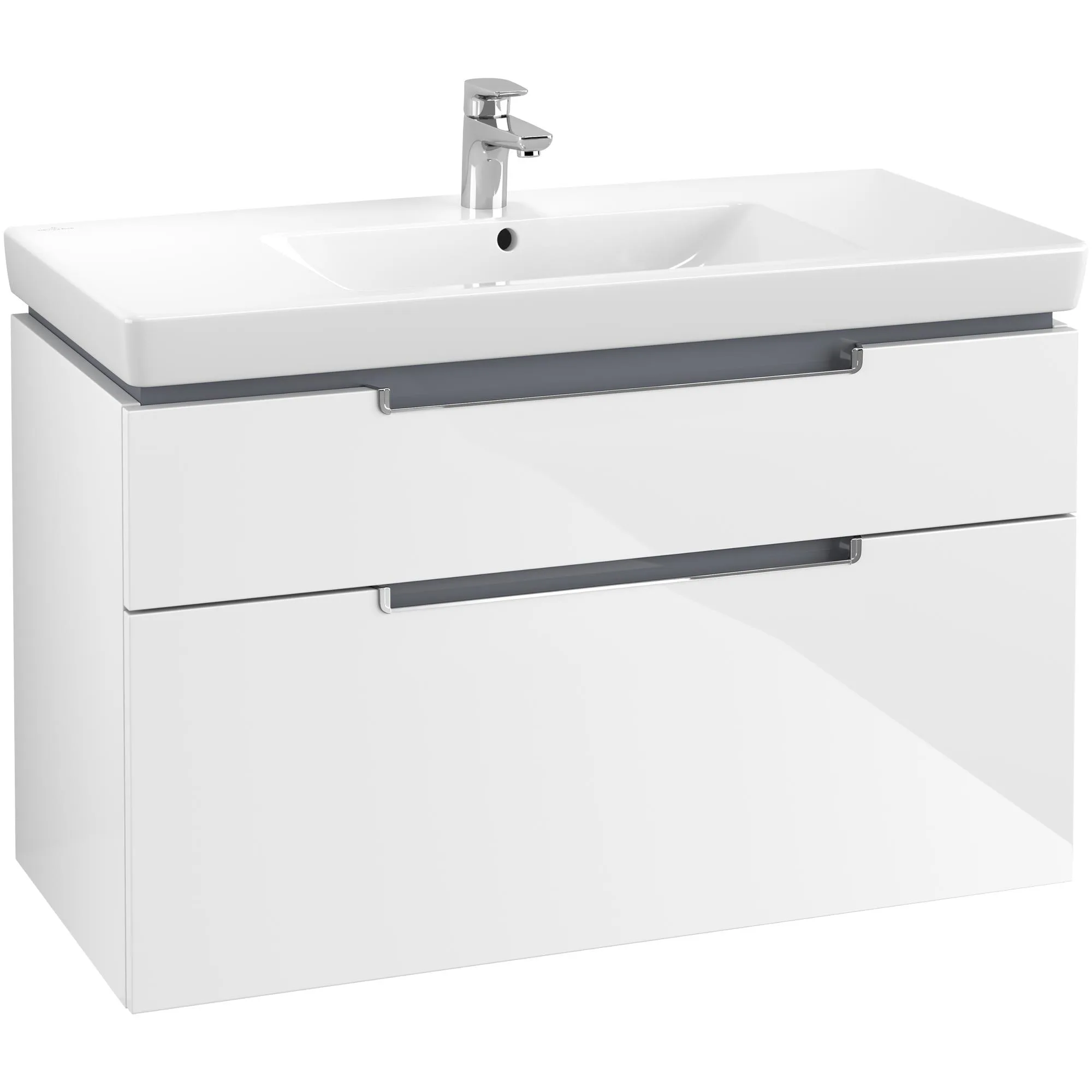 Tvättställsskåp Villeroy & Boch Subway 2.0 med 2 Lådor för Skåpstvättställ