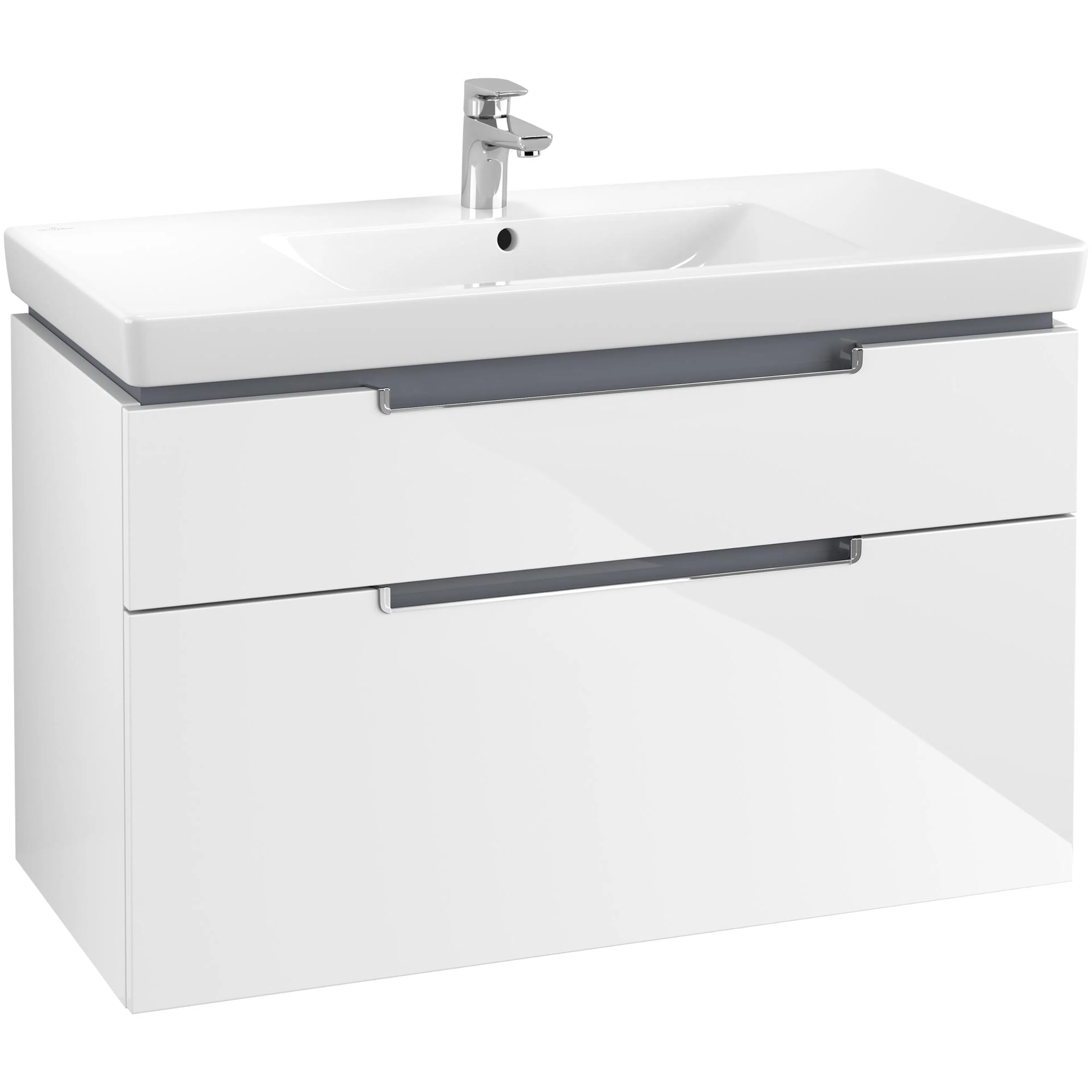 Tvättställsskåp Villeroy & Boch Subway 2.0 med 2 Lådor för Skåpstvättställ