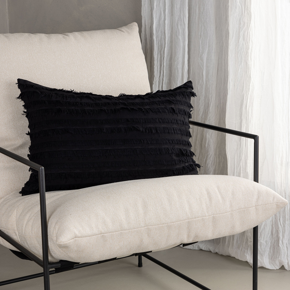 Edith Cushion Cover Cotton - Black Svart