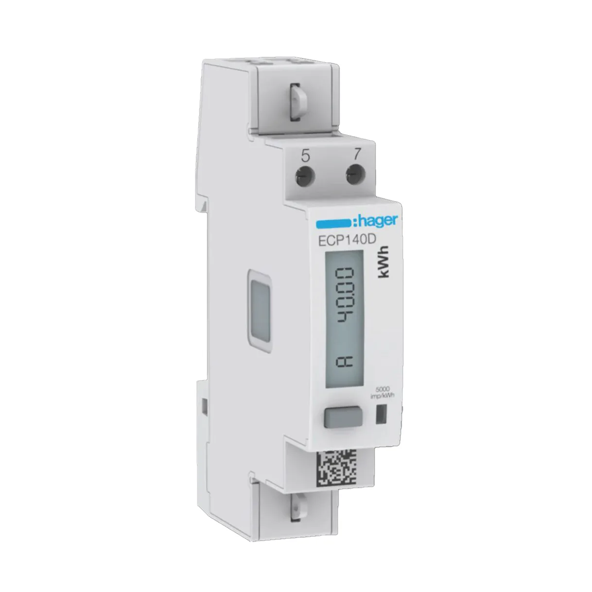 Energimätare Hager 1-fas Direktmätning upp till 40 A MID-Godkänd med Pulskommunikation