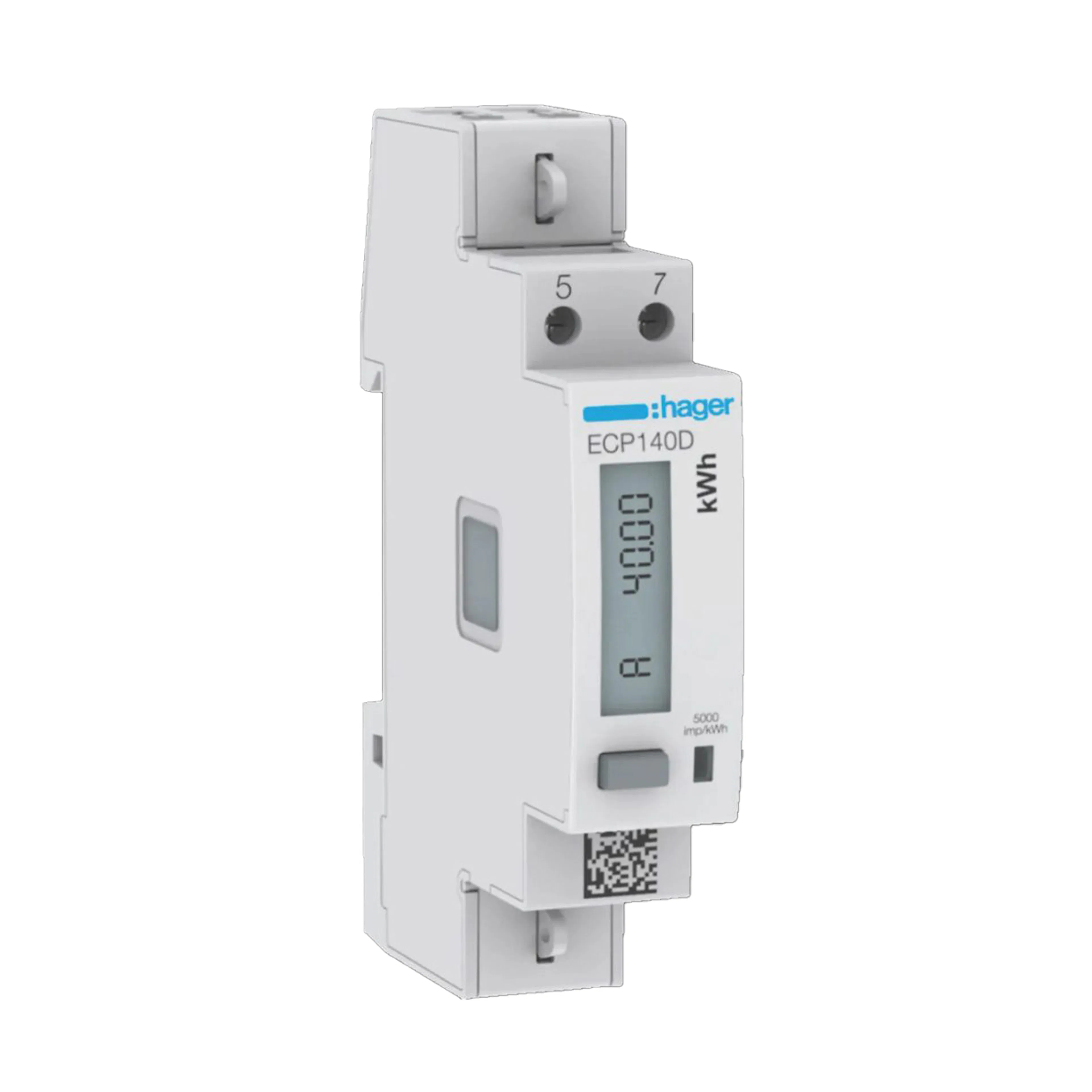 Energimätare Hager 1-fas Direktmätning upp till 40 A MID-Godkänd med Pulskommunikation