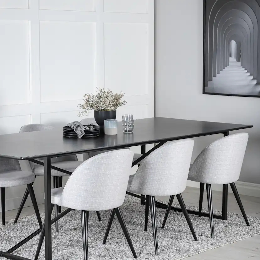 Matgrupp Venture Home Palaba med 6 Valentina Stolar Polyestertyg