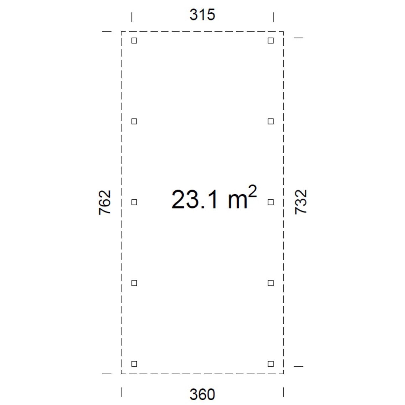 Karl 23,1 m2 Impregnerad transparent