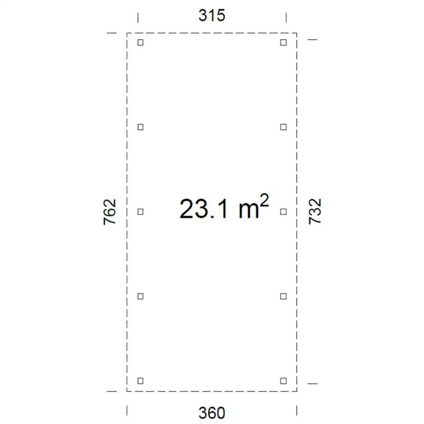 Karl 23,1 m2 Impregnerad transparent