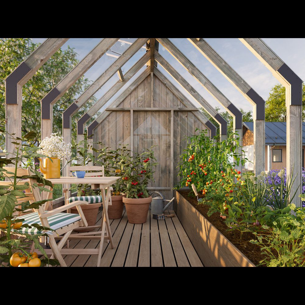 Växthus Palmako Emilia 13,1 m² (inv. 8,2+4,0 m²)