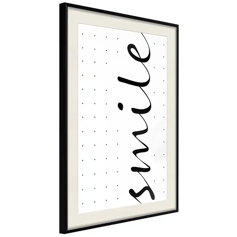 Poster Artgeist Affisch Black and White Smile