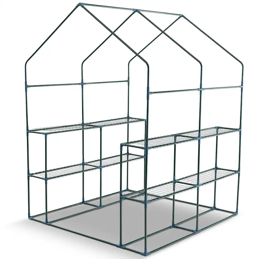 Plastväxthus Metalcraft 8 hyllor Transparent