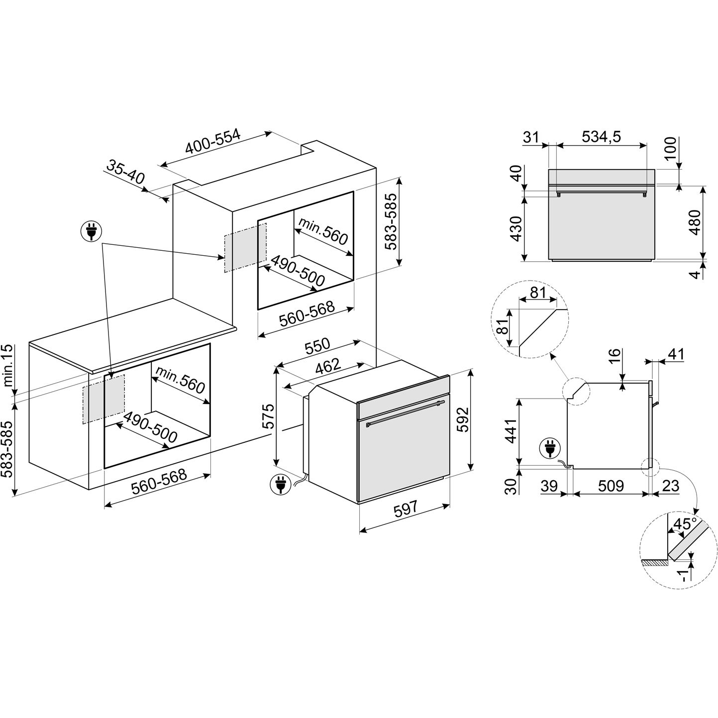 Inbyggnadsugn Smeg - SF6300TVX, Rostfri