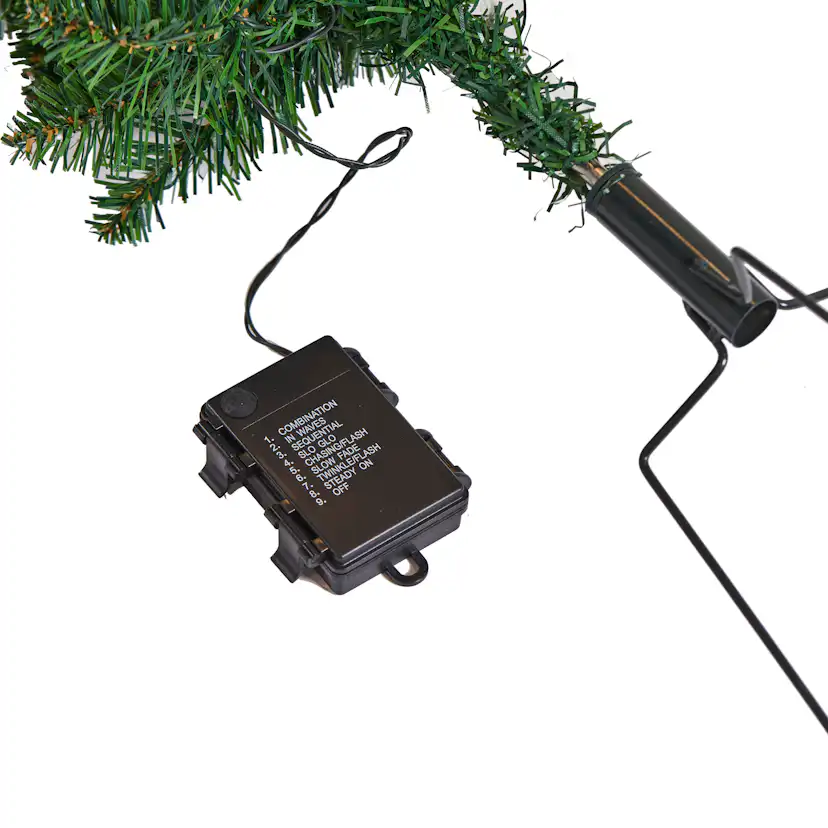 Plastgran Nordic Winter Julgransset med 2 st Granar med LED-Belysning och Jordspett Utomhus