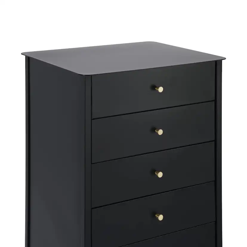 Byrå In Living Benjamin Svart Förvaringsmöbel 50x115x35 cm