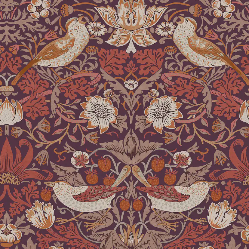 Tapet William Morris At Home Strawberry Thief 124229
