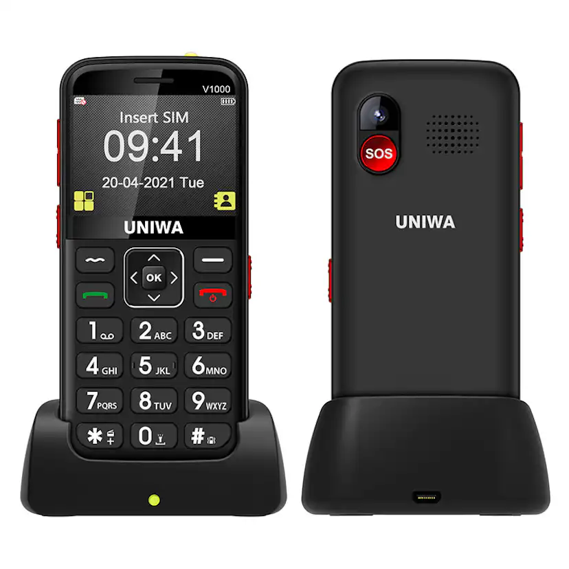 Mobiltelefon Uniwa V1000 För Äldre