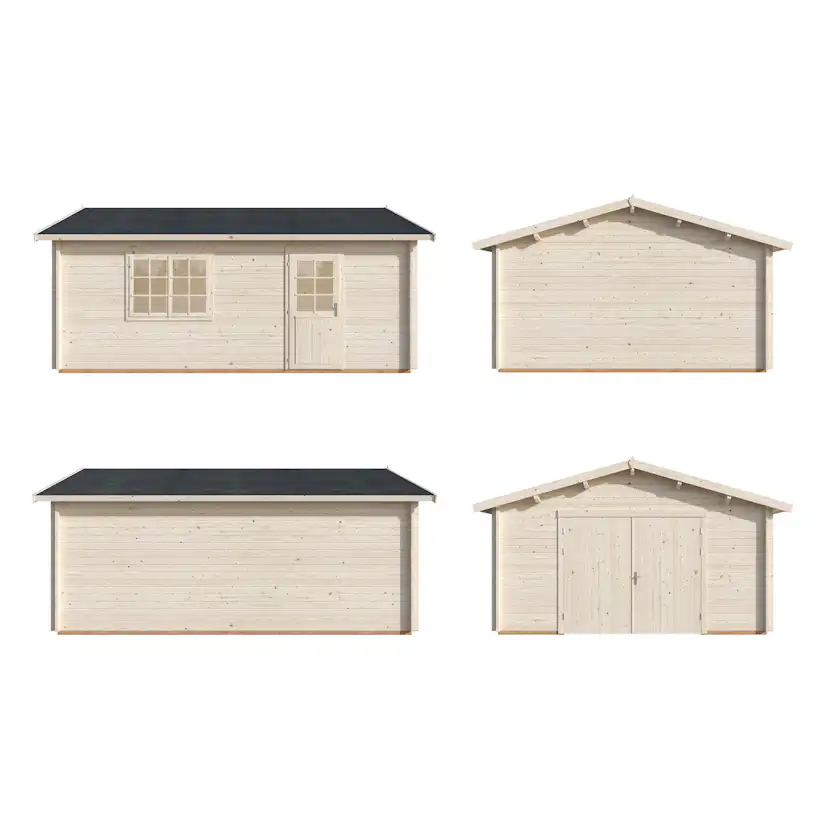 Garage Palmako Roger 23,9 m2 med Dörr